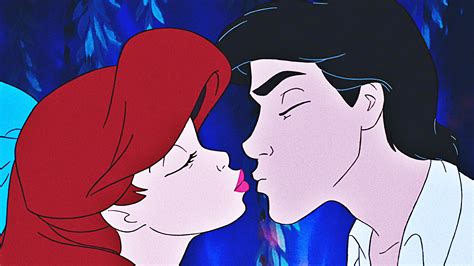the little mermaid and prince eric kissing