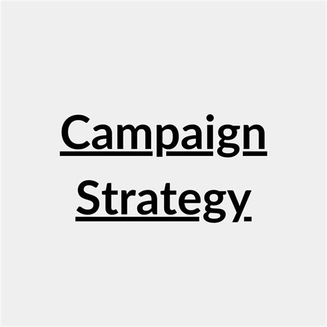 Campaign Strategy Nick Jungheim