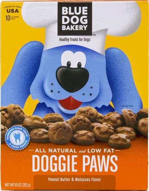 Blue Dog Bakery Doggie Paws Peanut Butter Dog Treats 10 Oz Box