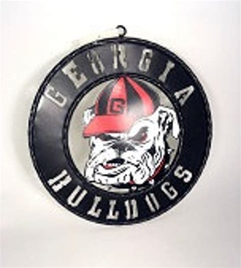 Georgia Bulldogs Metal Sign Collegiate Item With Ncaa Etsy