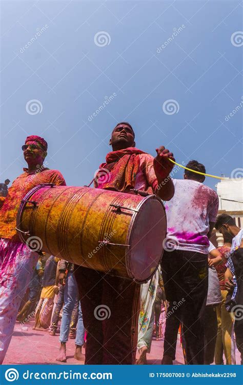 Mathura Holi Festival Editorial Stock Photo Image Of Mathura 175007003