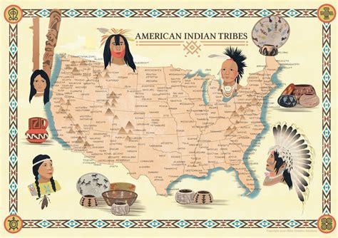 Native American Tribes In The United States Map Map Of World