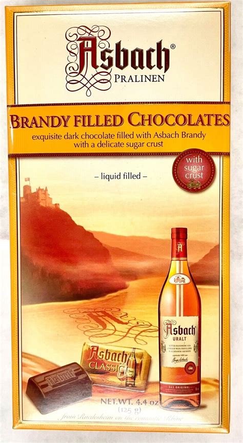Asbach Brandy Dark Chocolate Zarte Pralinen Squares 125g Us Seller
