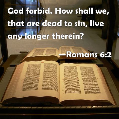 Romans 62 God Forbid How Shall We That Are Dead To Sin Live Any