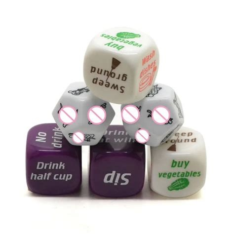 6pcs fun adult games erotic sexy dice valentine s ts party drinking decider housework dice