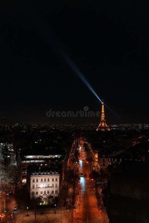 View Of The Eiffel Tower From The Top Of The World Tower At Night