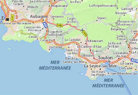 Carte Michelin Saint Cyr Sur Mer Plan Saint Cyr Sur Mer Viamichelin