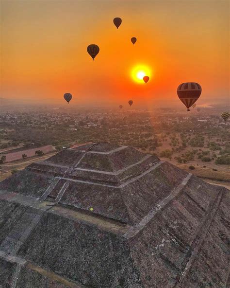Lying High 🌟 Pyramids Of Teotihuacán On The Hot Air Balloon Que Gran Día 🔥 Me Sorprende Como