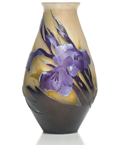 Emile Gallé A Gladioli Cameo Glass Vase Mutualart