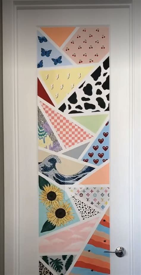 It draws the eye up and keeps things interesting. #cute wall painting ideas aesthetic | Indie room decor ...