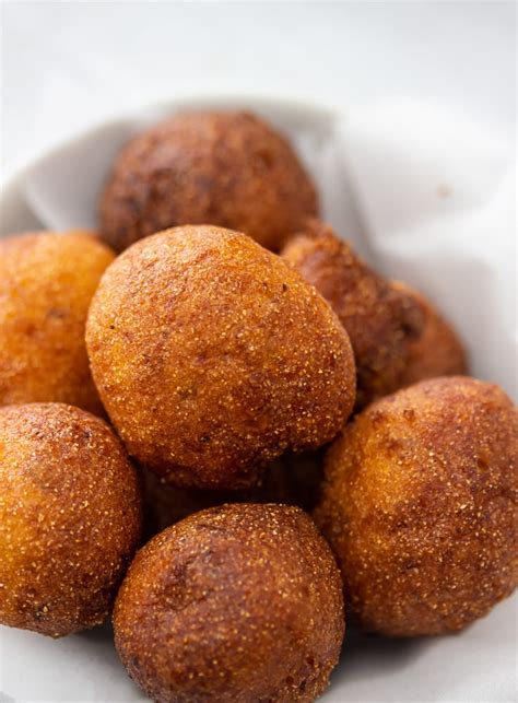 Stir dry ingredients together in a large bowl and then incorporate green ingredients, adding honey and sweet potato. Sweet Southern HushPuppies (Hush puppies Recipe) - Whisk ...