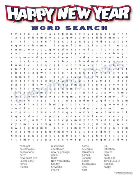 new year s word search printable new year words free printables word puzzles