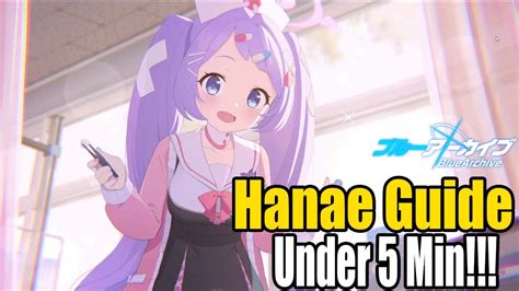 hanae guide in 5 minutes blue archive global youtube