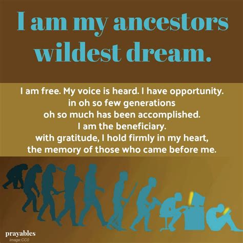 Affirmation I Am My Ancestors Wildest Dream Prayables Ancestors
