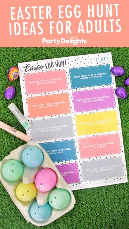 Easter Egg Hunt Ideas For Adults Printable Clues Adult Easter Egg Hunt Easter Egg Hunt