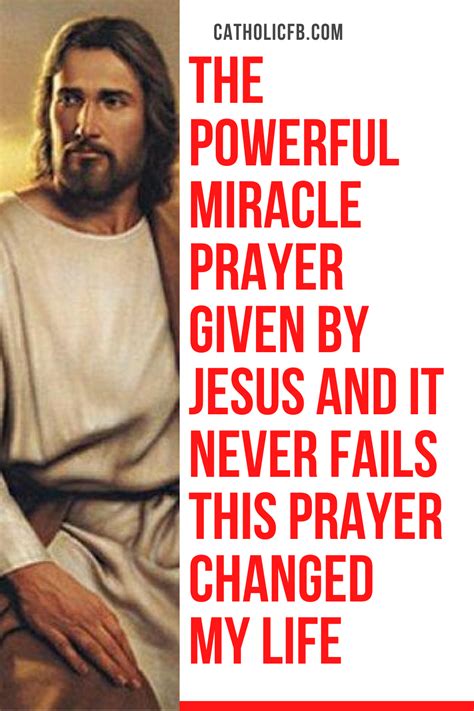 The Powerful Miracle Prayer Given By Jesus And It Never Fails This