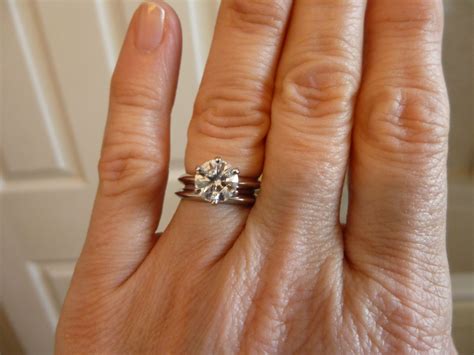 Platinum lucida diamond 4mm wedding band ring. 2ct E IF Amora Gem Ultra in Tiffany knife edge repro ...