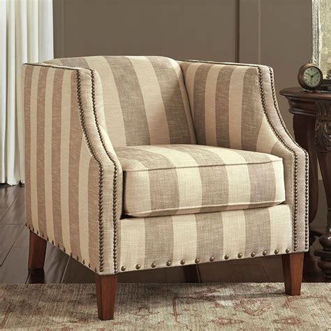 Berwyn View Quartz Striped Accent Chair Accent Chairs Living Room