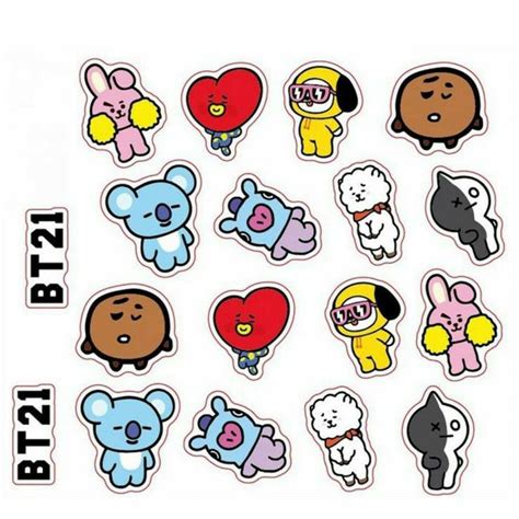 Bt21 Stickers Cute Stickers Pop Stickers Printable Stickers