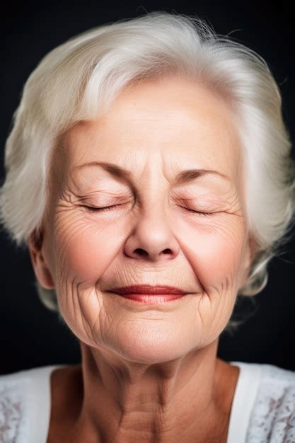 Premium Ai Image Closeup Shot Of A Senior Woman Holding Her Cheeks