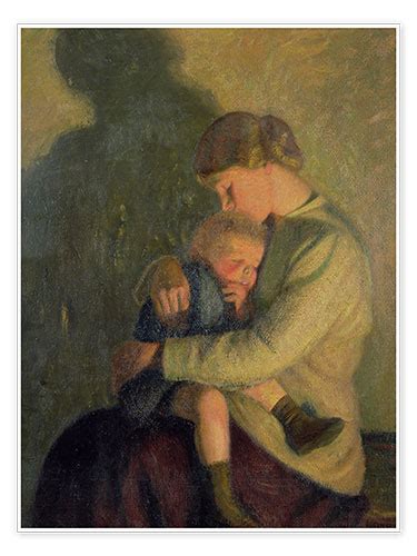 Wandbild Mutter Und Kind Kerzenlicht Von William Rothenstein Posterlounge De