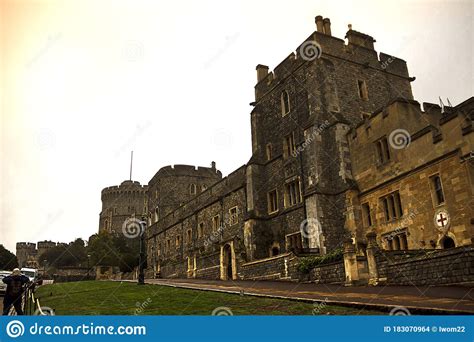 Detail Of Windsor Castle Berkshire England United Kingdom Editorial