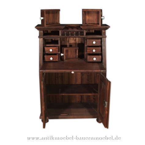 674,00 € auf den wunschzettel; Klappsekretär Schreibsekretär Schreibtisch dunkelbraun ...