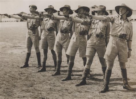 Australian Soldiers Doing Shooting Practice During World War Ii