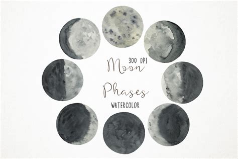 Moon Phases Clipart Set Svg File New Free Beautiful Calligraphy Fonts