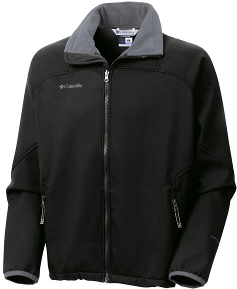 Columbia Sports Mens S Xl 2xl 3xl Black Soft Shell Jacket Full