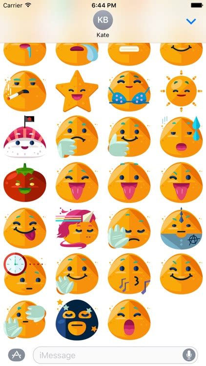 Funny Emoticons Stickers Imessage New Emoji By Nita Marian