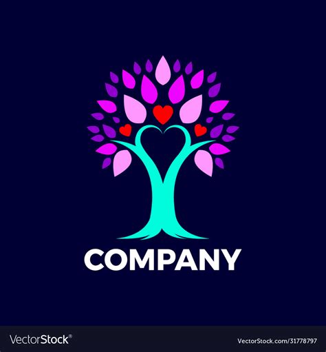 Love Tree Welfare Rehabilitation Center Logo Vector Image