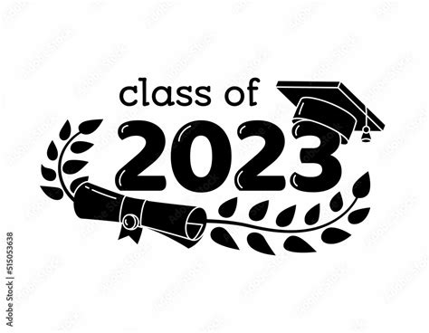 Class Of 2023 Year Graduation Sign Awards Concept Banner In