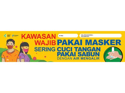 Kali ini, sasaran yang masuk zona wajib masker ialah masjid. Spanduk Pencegahan COVID-19 untuk Masyarakat Ukuran 1x1 ...