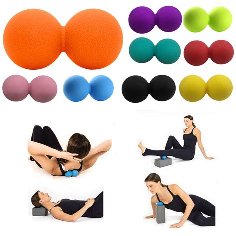 Peanut Lacrosse Massage Ball Trigger Point Yoga Therapy Myofascial Release Tools