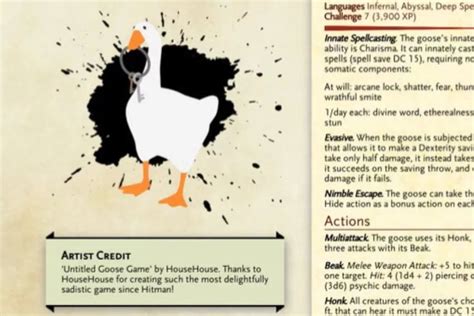 How To Add The Untitled Goose Game Goose To Your Next Dandd Campaign