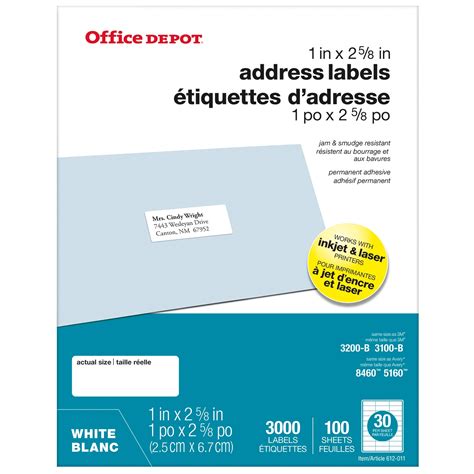 Print Address Labels Office Depot