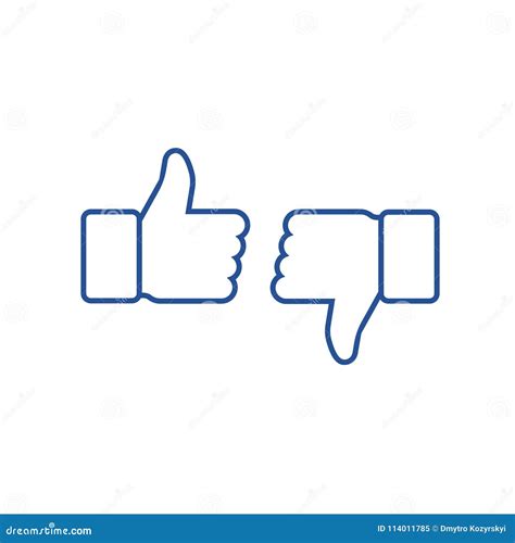 Like And Dislike Icons Collection Set Thumbs Up And Thumbs Down