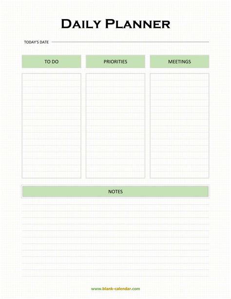 Printable Blank Daily Schedule Template Best Creative Templates