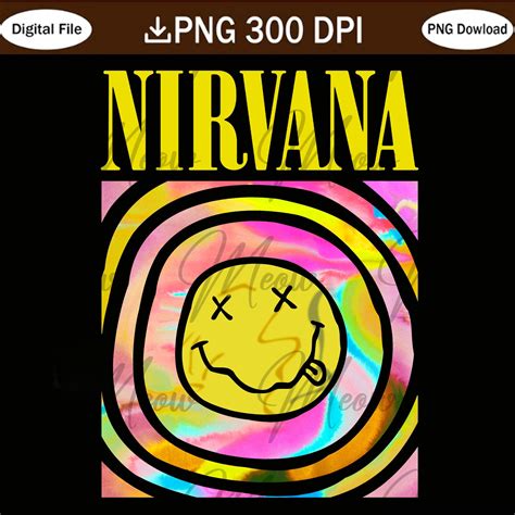 Nirvana Smiley Face Png File Hot Pink Nirvana Smiley Face Etsy