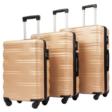Ubesgoo 3 Pcs Luggage Sets Tsa Lock 202428 Hardshell Suitcase Sets