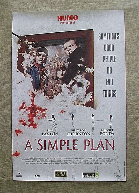 A Simple Plan Original Dutch Poster Sam Raimi Bill Paxton Billy Bob Thorton Ebay