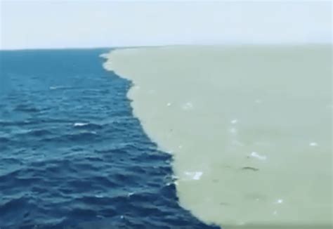 This Video Shows The Spot Where The Fraser River Meets The Strait Of