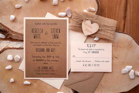 Smart and chic, these wedding invites make a stunning impression when your friends and family unfold them. Rustic Wedding Invitation With Wood Heart, Wood Rustic Invites
