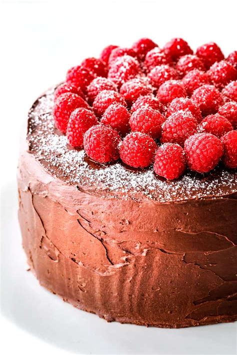 Chocolate Raspberry Cake With Raspberry Jam Chocolate Mascarpone