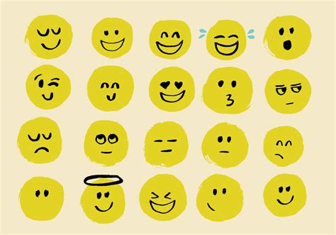 Hand Drawn Emoji Vectors How To Draw Hands Emoji Design Emoji