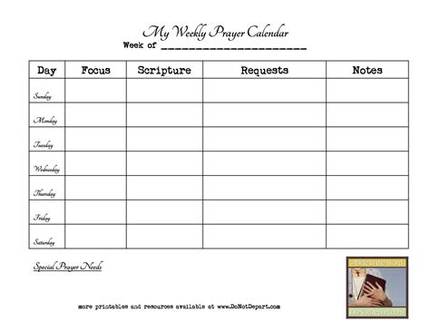 Printable Prayer Calendar Printable Word Searches
