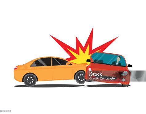 Auto Accident Involving Two Cars Stock Illustration Download Image