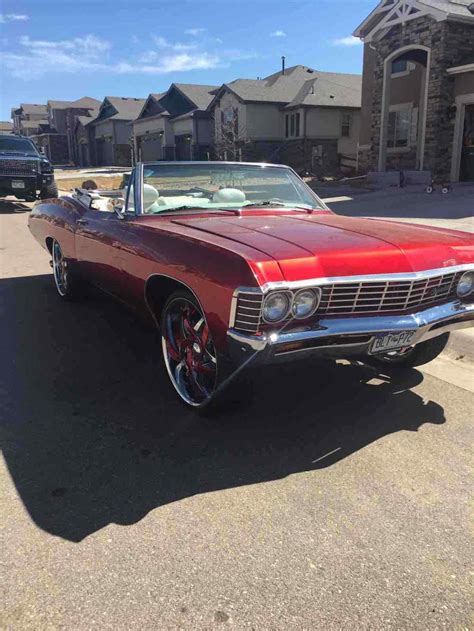 1967 Chevrolet Impala Convertible Red Rwd Automatic Ss For Sale
