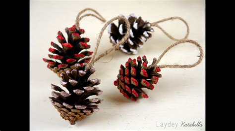 Diy Pine Cone Christmas Decorations Youtube